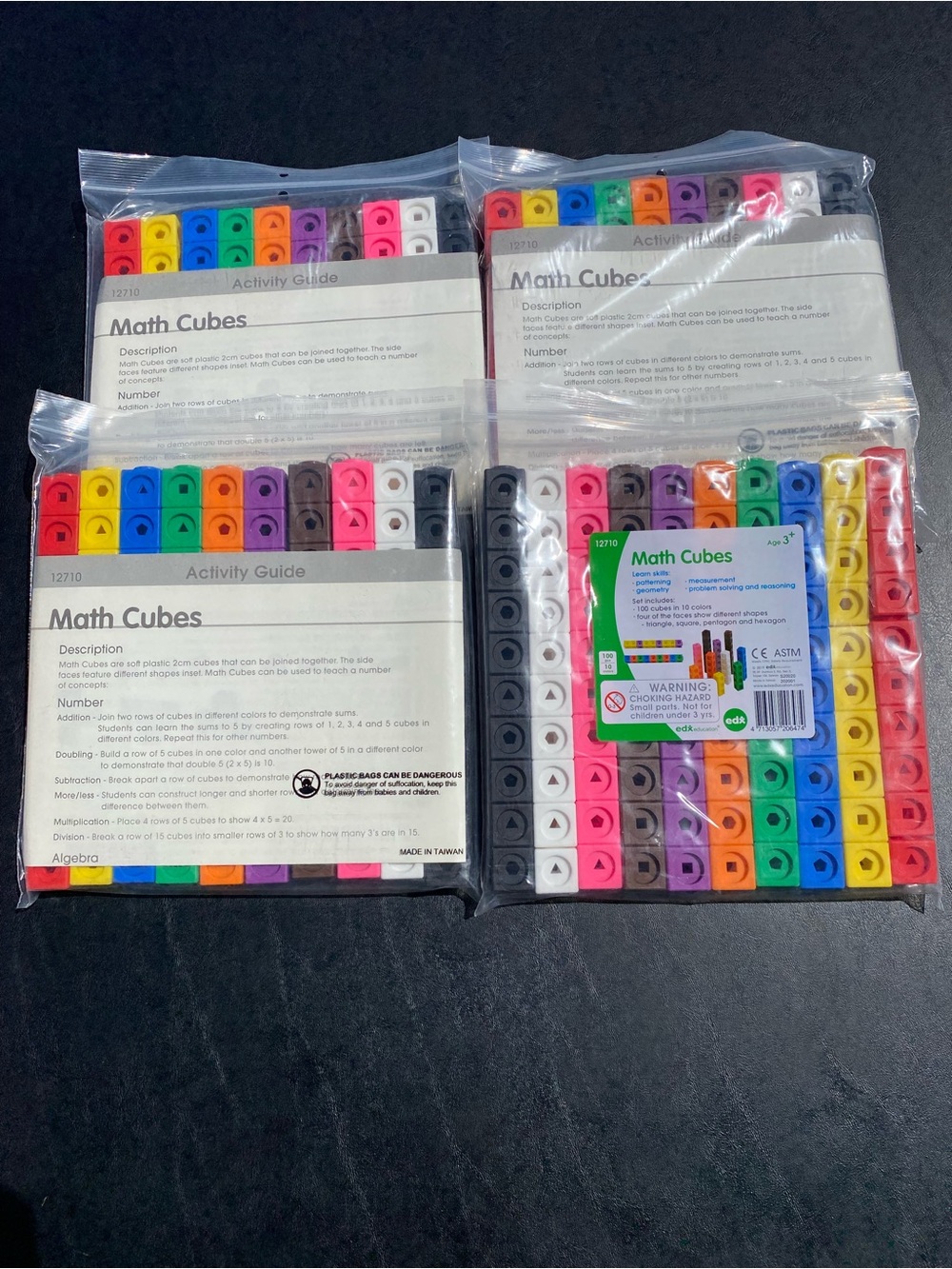 Math Cubes- 4 sets